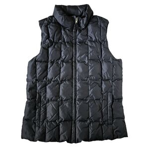 Woman’s GAP 2003 Y2K  Black Down Insulated Quilted Vest Zip Pockets Extra Small
